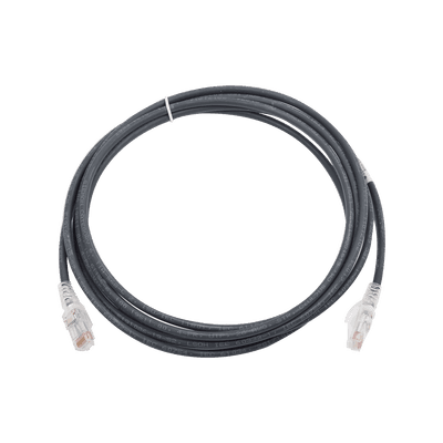 Patch Cord MC6 Modular Cat6 UTP, CM/LS0H, 3.05 Metros (10 Pies), Color Negro, Versión Bulk (Sin Empaque Individual)