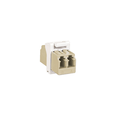 Módulo Acoplador MAX de Fibra Óptica, LC Duplex, Compatible con Monomodo y Multimodo, Color Blanco