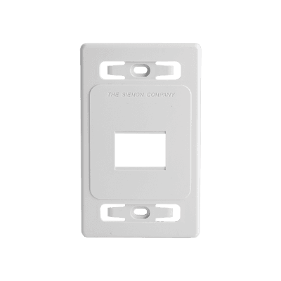Placa de Pared Modular MAX, de 2 Salidas, Color Blanco, Versión Bulk (Sin Empaque Individual)