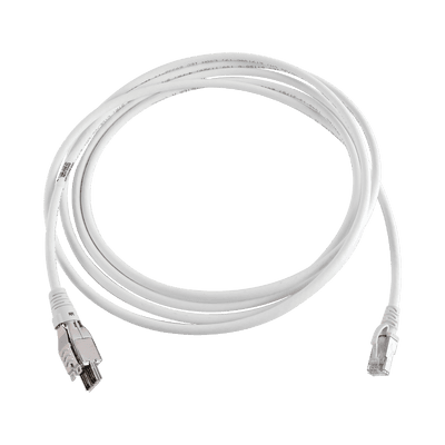 Patch Cord TERA Cat6A 1/10G Ethernet, de 4 pares y conector modular, LS0H, Color Marfil, 2m