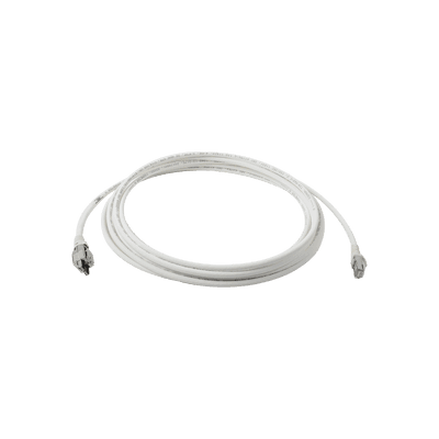 Patch Cord TERA Cat6A 1/10G Ethernet, de 4 Pares y Conector Modular, LS0H, Color Marfil, 5 Metros (16.40 Pies)