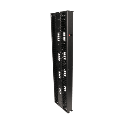 Organizador RouteIT Vertical Doble de 45UR,  Fabricado en Acero Laminado en Frío 16AWG, 6in (152mm) de Ancho