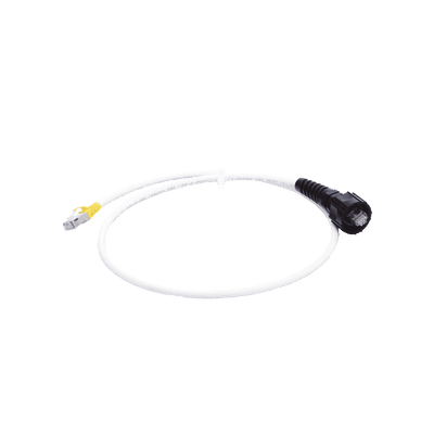 Patch Cord Reforzado Industrial (Ruggedized), Cat6A Blindado S/FTP, CM/LS0H, 0.91 Metros (3 Pies)