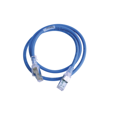 Patch Cord Z-MAX Cat6A S/FTP, CM/LS0H, 0.91 Metros (3 Pies), Color Azul