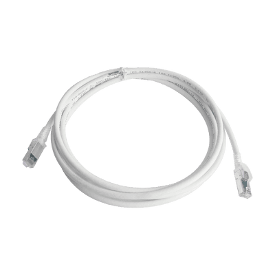 Patch Cord Z-MAX Cat6A S/FTP, CM/LS0H, 3.05 Metros (10 Pies), Color Blanco, Versión Bulk (Sin Empaque Individual)