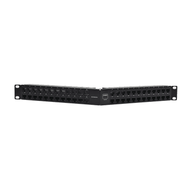 Patch Panel Z-MAX, de 48 puertos, Modular (vacío), Angulado, 1UR