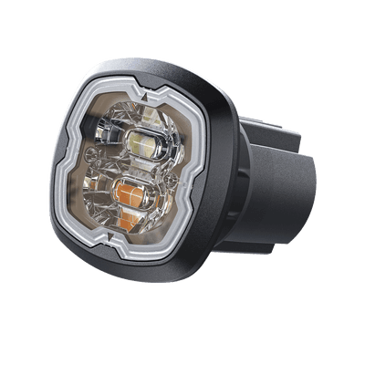 Estrobo Empotrable de 6 LED, Claro, Lente Transparente, SAE