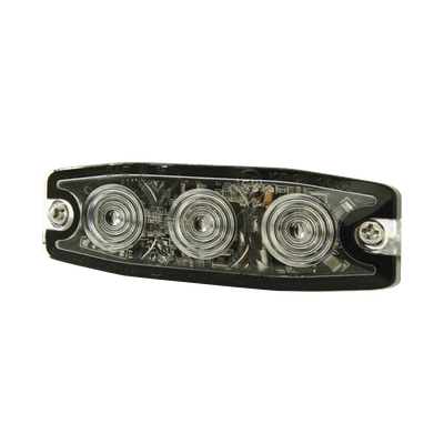 Luz Auxiliar de 3 LED, Ambar, Lente Transparente, SAE