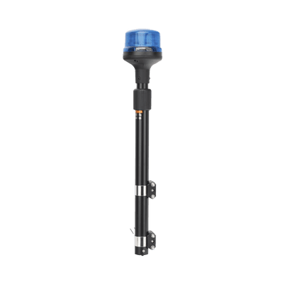 Luz Telescópica para Motocicletas de 8 LED, Azul, Lente Azul, SAE 
