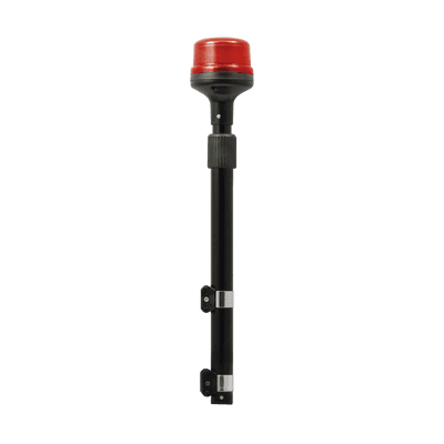 Luz Telescopica para Motocicletas de 8 LED, Rojo, Lente Rojo, SAE