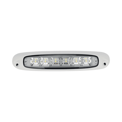Luz Auxiliar de Escena de 6 LED, Blanco, Lente Transparente, Bisel Blanco