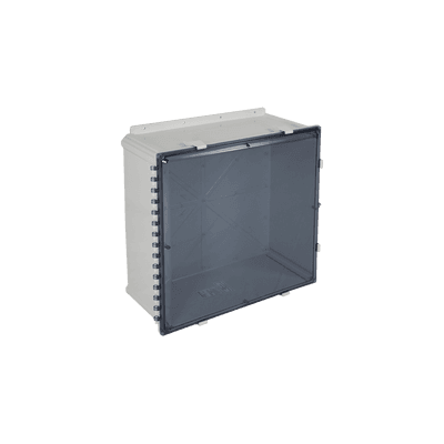 Caja De Policarbonato Con Puerta Tintada, 24Hx24Wx10D Pulgadas (609.6 x 609.6 x 254 mm), IP66, Uso Interior Exterior, Listado UL/cUL