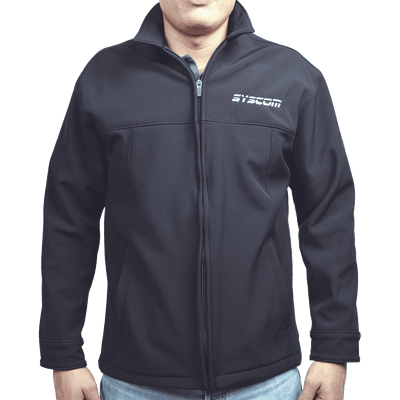 Elegante Chamarra para Caballero Color Negro Fabricada en Poliéster Dry Fit Impermeable