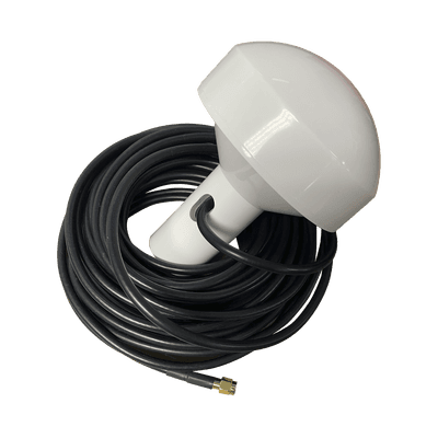 Antena marina de GPS con conector SMA- Macho en frecuencia 1575.42 MHz de 28 dBi. Incluye soporte rotativo