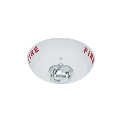 Sirena con Lámpara Estroboscópica, Montaje en Techo, Nivel de Candelas Seleccionable, Color Blanco, Nuevo Diseño Moderno y Elegante y Menor Consumo de Corriente
