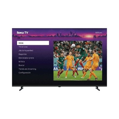 SmartTV QLED 32 Pulgadas / Resolución 1366 × 768 / 3 Puertos HDMI / WiFi Integrado / Smart TV ROKU / VESA 100 × 100 mm