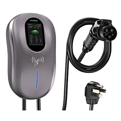 Estación de Carga para Vehículos Eléctricos / 40 A / 9.6 kW / Conector Tipo 1 (SAE J1772) / 110-240 V AC / Pantalla LCD 4.3 in (10.9 cm) / WiFi / APP / RFID / IP65 / Cable TPE 5 m (16.4 ft)