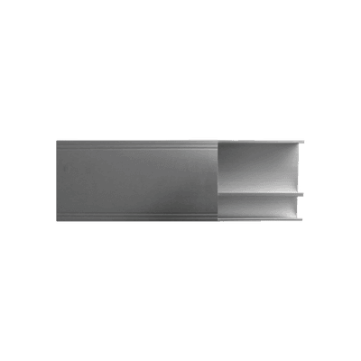 Canaleta de aluminio línea R40 color blanco, 117 x 27.3mm, tramo de 3 metros