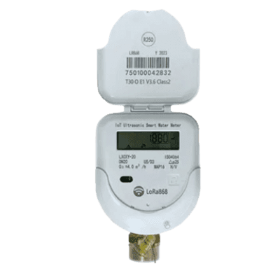 Medidor Ultrasónico de Agua / 1 pulgada / Válvula Integrada / IoT LoRaWAN / IP68 / Bidireccional / LCD 9 Dígitos