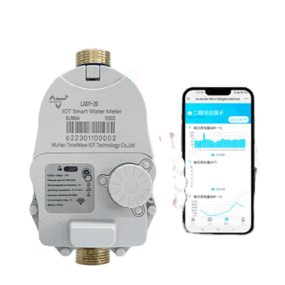 Medidor de Agua mecánico LoRaWAN IoT de 1/2 pulgada  / Válvula de corte de flujo  / Batería Litio de Larga Duración / Comunicación Inalámbrica / Monitoreo Remoto