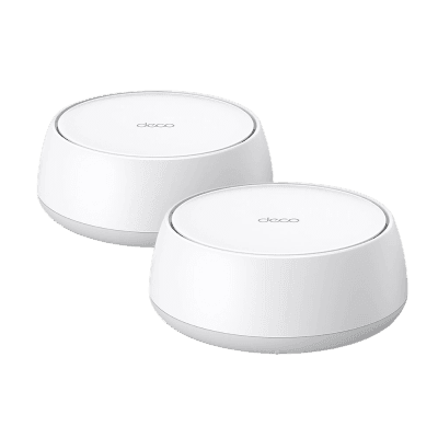 KIT 2 Routers Inalámbrico MESH Interior para Hogar / Doble Banda Wi-Fi 7 BE3600 Mbps / 2 Puerto 2.5 Gigabit WAN/LAN / 4 Antenas Internas / Operación Multi-Link MLO / Administración Mediante la App Deco (iOS, Android) / HomeShield