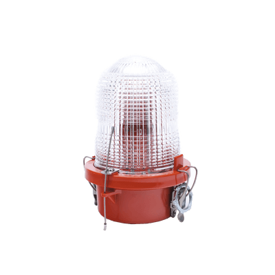 Luz de Obstáculo FAA Tipo L-810 / LED Rojo e Infrarrojo / Intensidad Baja / Consumo 12W / 120-240V AC / Intensidad 32.5 CD / Haz Vertical 10° / Cobertura 360° / Base Valox™ / IP65