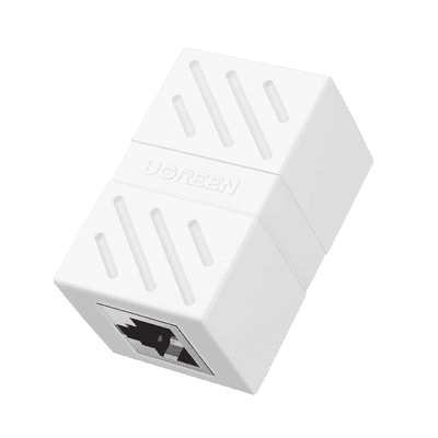 Acoplador (Extensor de Cable Ethernet RJ45 a RJ45) | 1000Mbps | Compatibilidad con Cat7 Cat6A Cat6 Cat5e | Compatible con POE | Ignífugo | ABS | Color Blanco