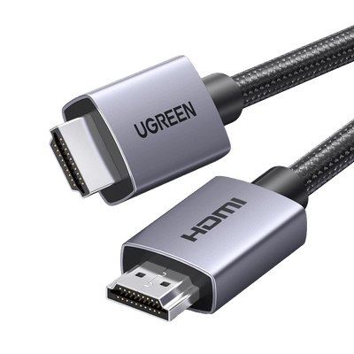 Cable HDMI 2.0 de Nylon Trenzado | 1 m | 4K@60Hz | ARC | Dolby ATMOS | True HD | DTS HD | HDR | 3D Inversivo  | 3 modos de Visualización | 3 Capas de Protección + 4 de Blindaje | Niquelado | Carcasa de Aluminio.