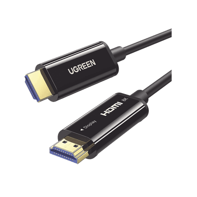 Cable HDMI de 30 Metros (98.43 Pies) por Fibra Óptica 8K@60Hz / Fibra de 4 Núcleos + Cobre EstaÑado de 7 Núcleos / Compatible con HDMI 2.1 / Alta Velocidad 18 Gbps / 3D / HDR / Caja de Aleación Zinc / Premium