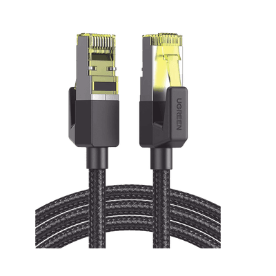 Cable Ethernet Cat7 CLASS F/FTP Redondo con Malla de Nylon 1 Metro (3.28 Pies)