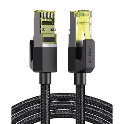 Cable Ethernet Cat7 CLASS F/FTP Redondo con Malla de Nylon 2 Metros (6.56 Pies)