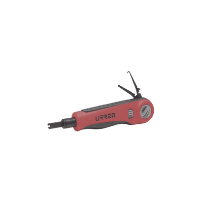 Ponchadora de Impacto con Cuchillas Tipo 66, 88 y 110, incluye gancho y extractor de cable.