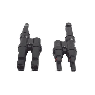 Conector  MC-4 Doble para Módulos Fotovoltaicos. Tipo 2T 