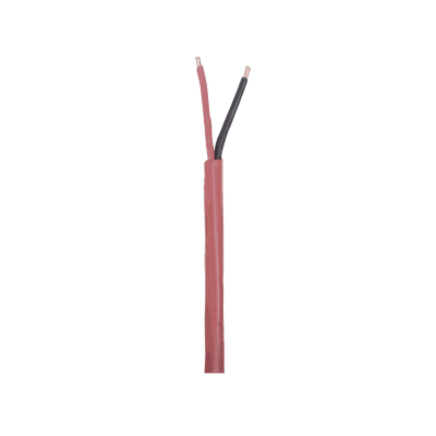 Bobina de 305 Metros (1000 Pies) de Alambre 2 x 16 AWG, Tipo FPLR, de Color Rojo, para Aplicaciones en Sistemas de Detección de Incendio y Sistemas de Evacuación.