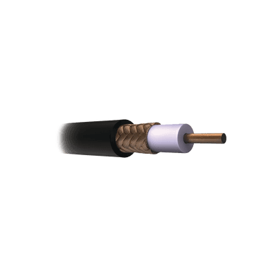 Cable Coaxial RG11/U, 305 Metros (1000 Pies), Bobina de 305 Metros (1000 Pies) Color Negro, AWG 14 Aislamiento Espumado, Blindaje de Aluminio al 60%, Aplicación Intemperie para Video Vigilancia