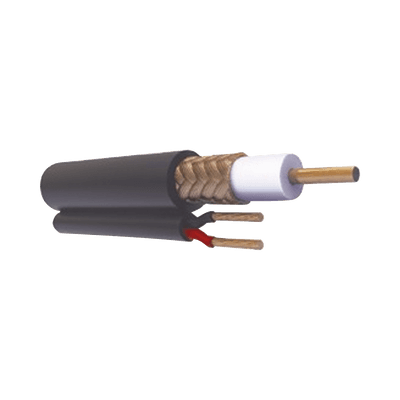 ( Venta x Metro ) Cable Coaxial RG59 Siamés, Malla de Cobre y Aluminio, Hecho en México, Optimizado para HD+ 2 Hilos Calibre 20