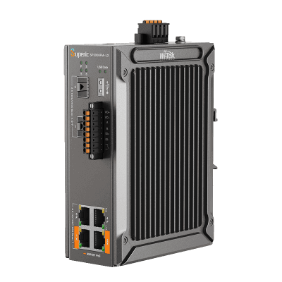 Switch Industrial Administrable / Gigabit con 2 Puertos PoE bt / 2 Puertos PoE af/at / 2 SFP 2.5Gbps / Soporta RS485 / Presupuesto PoE 128W