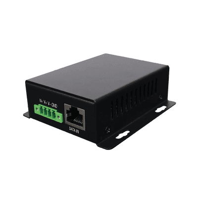 Inyector PoE Industrial / Ideal para Aplicaciones Solares / Entrada 9-32 Vcc / Salida PoE pasivo 24V / Conexión plug and play / Ideal para Enlaces Inalámbricos (Ubiquiti, Cambium, Mimosa, MikroTik)
