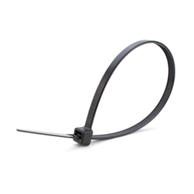Juego de 100 corbatas de 30 cm en color negro, resistente a 50 lbs de tensión para intemperie.