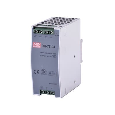Fuente de Poder Industrial Riel DIN 24Vcc a 75W.