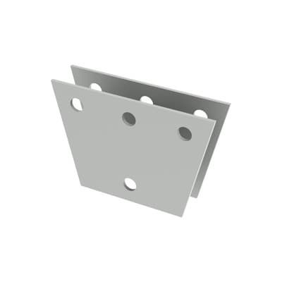 Par de Placas Igualadoras de con Perforaciones para 3 Retenidas. Galvanizado Electrolítico.