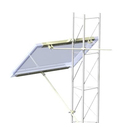 Montaje para Un Módulo Solar Pequeño para Instalación en Torre de tramo STZ35, STZ35G, STZ45 o STZ45G.