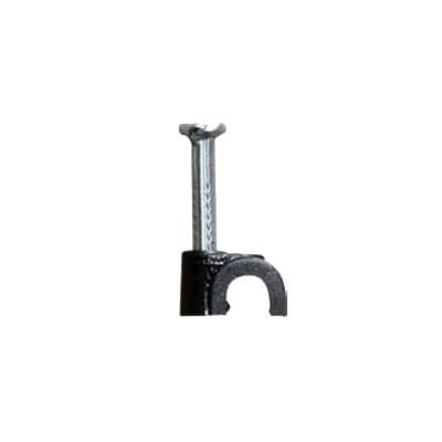 Grapa para cable redondo de 4mm color negro (100Pzs) (3301-01300) 