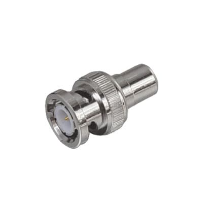 Adaptador en Línea para 75 Ohm, de Conector BNC Macho a RCA Hembra en Aplicaciones de Audio-Video para Cámaras, Monitores y DVR's.