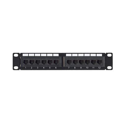 Panel de parcheo de impacto (110) UTP de 12 puertos Cat6, 10in
