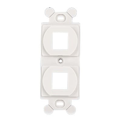 Marco de Módulo Dúplex, Para Placas Frontales Estándar NEMA 106, Acepta 2 Módulos Keystone, Color Blanco Mate
